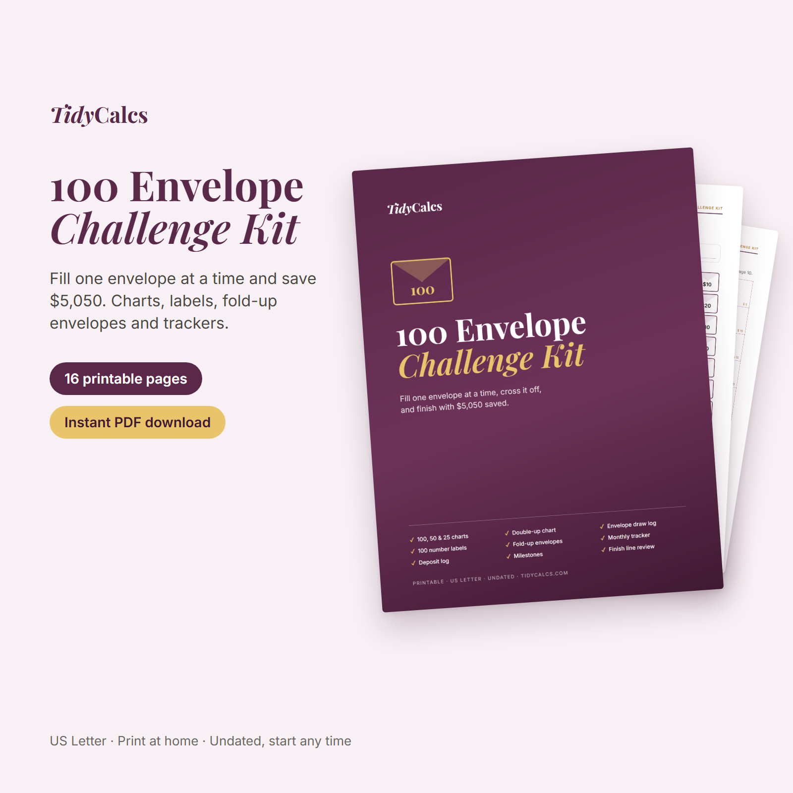 100 Envelope Challenge Kit cover